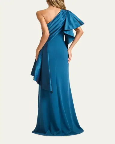 Tadashi Shoji Draped One-Shoulder Taffeta Crepe Gown | Thumbnail 3 Tadashi Shoji Draped One-Shoulder Taffeta Crepe Gown | Thumbnail 3