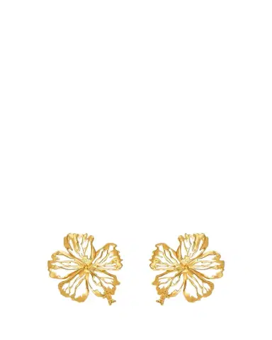 Oscar de la Renta Openwork Hibiscus Earrings | Thumbnail 1 Oscar de la Renta Openwork Hibiscus Earrings | Thumbnail 1