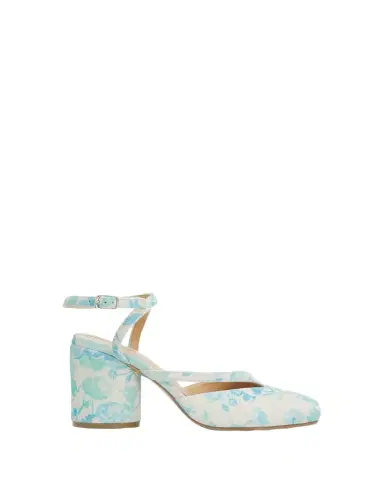 Maison Margiela 80mm Floral-Printed Suede Split-Toe Pumps | Thumbnail 1 Maison Margiela 80mm Floral-Printed Suede Split-Toe Pumps | Thumbnail 1