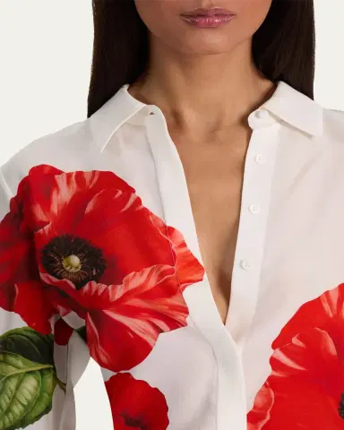 ALICE + OLIVIA Willa Placket Top | Thumbnail 4 ALICE + OLIVIA Willa Placket Top | Thumbnail 4