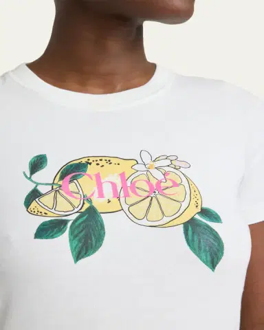 Chloé Lemon Print T-Shirt | Thumbnail 5 Chloé Lemon Print T-Shirt | Thumbnail 5