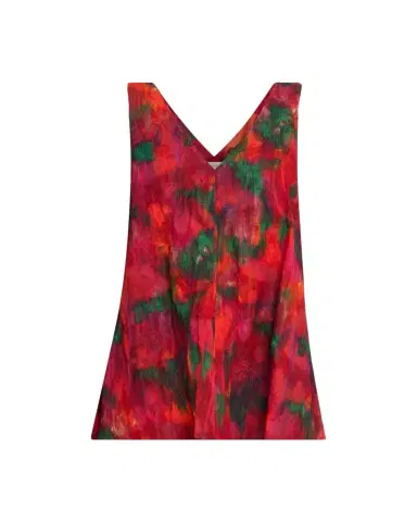 Lafayette 148 New York Sleeveless Abstract-Print Cotton Blouse | Thumbnail 1 Lafayette 148 New York Sleeveless Abstract-Print Cotton Blouse | Thumbnail 1