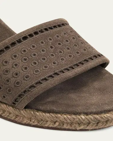 Brunello Cucinelli Suede Espadrille Wedge Sandals | Thumbnail 5 Brunello Cucinelli Suede Espadrille Wedge Sandals | Thumbnail 5