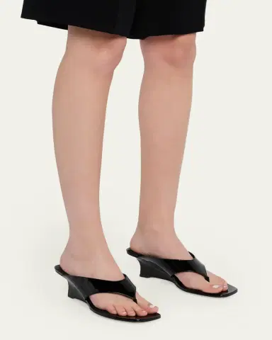 Stuart Weitzman 0mm Vinnie Patent Leather Thong Sandals | Thumbnail 2 Stuart Weitzman 0mm Vinnie Patent Leather Thong Sandals | Thumbnail 2