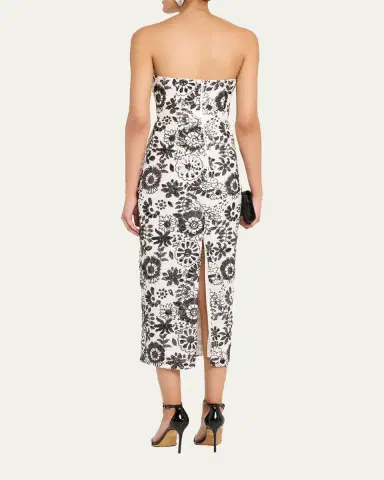Ramy Brook Bonnie Strapless Floral Sequin Column Midi Dress | Thumbnail 3 Ramy Brook Bonnie Strapless Floral Sequin Column Midi Dress | Thumbnail 3