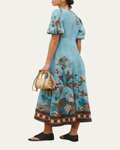 ALÉMAIS Georgie Linen Midi Dress | Thumbnail 3 ALÉMAIS Georgie Linen Midi Dress | Thumbnail 3