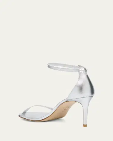 Stuart Weitzman Nudist II Metallic Ankle-Strap Sandals | Thumbnail 4 Stuart Weitzman Nudist II Metallic Ankle-Strap Sandals | Thumbnail 4