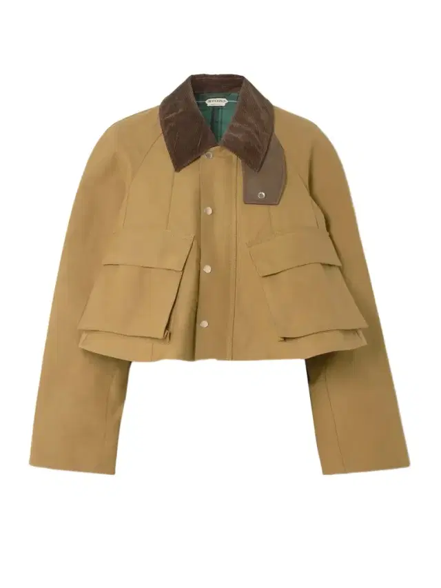 Cropped Corduroy-trimmed Waxed-cotton Jacket Cropped Corduroy-trimmed Waxed-cotton Jacket