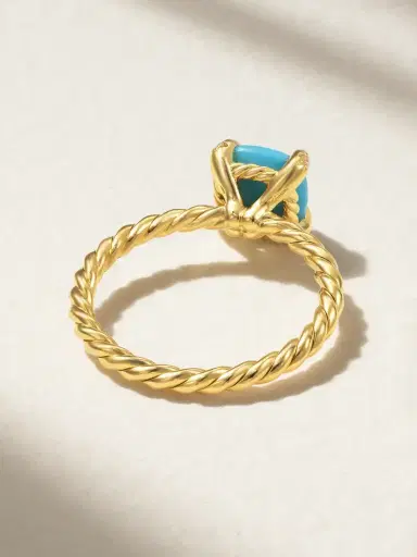 David Yurman Châtelaine®18-karat Gold, Turquoise And Diamond Ring | Thumbnail 3 David Yurman Châtelaine®18-karat Gold, Turquoise And Diamond Ring | Thumbnail 3
