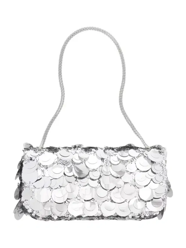 Sequined Metallic Leather Shoulder Bag Sequined Metallic Leather Shoulder Bag