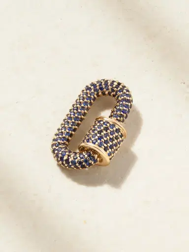 Marla Aaron Allstone Chubby Babylock 14-karat Gold Sapphire Pendant | Thumbnail 3 Marla Aaron Allstone Chubby Babylock 14-karat Gold Sapphire Pendant | Thumbnail 3