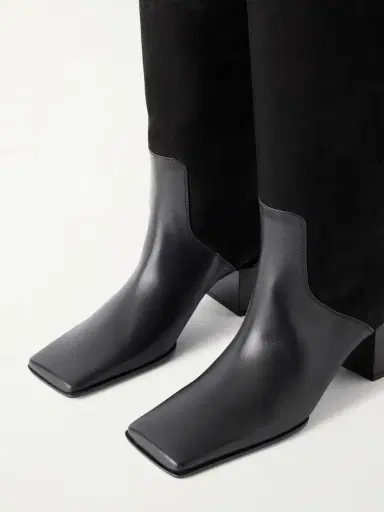 Alaïa Textured-leather And Suede Knee Boots | Thumbnail 5 Alaïa Textured-leather And Suede Knee Boots | Thumbnail 5