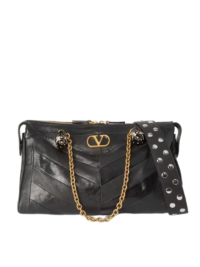 Growl Medium Embellished Leather Shoulder Bag Growl Medium Embellished Leather Shoulder Bag