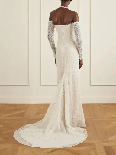 Danielle Frankel Evie Embroidered Tulle And Organza Gown - Off-white | Thumbnail 3 Danielle Frankel Evie Embroidered Tulle And Organza Gown - Off-white | Thumbnail 3