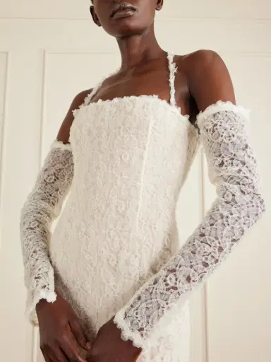 Danielle Frankel Evie Embroidered Tulle And Organza Gown - Off-white | Thumbnail 4 Danielle Frankel Evie Embroidered Tulle And Organza Gown - Off-white | Thumbnail 4