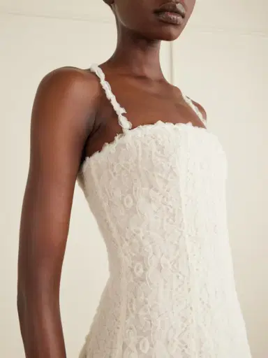 Danielle Frankel Evie Embroidered Tulle And Organza Gown - Off-white | Thumbnail 5 Danielle Frankel Evie Embroidered Tulle And Organza Gown - Off-white | Thumbnail 5