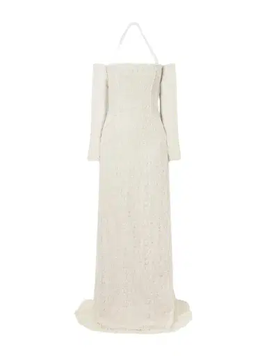 Danielle Frankel Evie Embroidered Tulle And Organza Gown - Off-white | Thumbnail 1 Danielle Frankel Evie Embroidered Tulle And Organza Gown - Off-white | Thumbnail 1