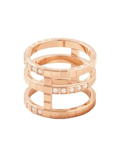 Chopard Ice Cube 18-karat Rose Gold Diamond Ring | Thumbnail 1 Chopard Ice Cube 18-karat Rose Gold Diamond Ring | Thumbnail 1