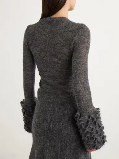 Alaïa Ruched Mohair-blend Sweater | Thumbnail 3 Alaïa Ruched Mohair-blend Sweater | Thumbnail 3