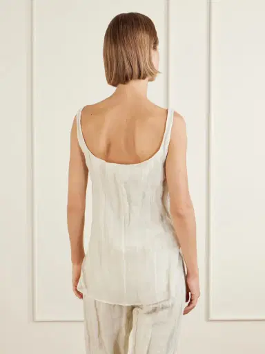 RÓHE Cotton-blend Tank Top - Cream | Thumbnail 3 RÓHE Cotton-blend Tank Top - Cream | Thumbnail 3