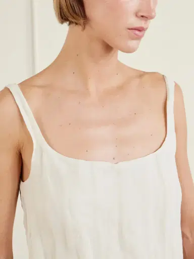 RÓHE Cotton-blend Tank Top - Cream | Thumbnail 4 RÓHE Cotton-blend Tank Top - Cream | Thumbnail 4