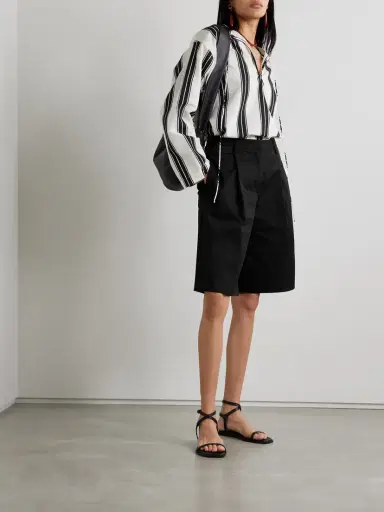 Matteau Pleated Organic Cotton-blend Twill Shorts | Thumbnail 2 Matteau Pleated Organic Cotton-blend Twill Shorts | Thumbnail 2