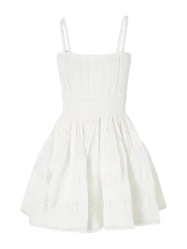 Alaïa Tiered Pointelle-knit Mini Dress | Thumbnail 1 Alaïa Tiered Pointelle-knit Mini Dress | Thumbnail 1