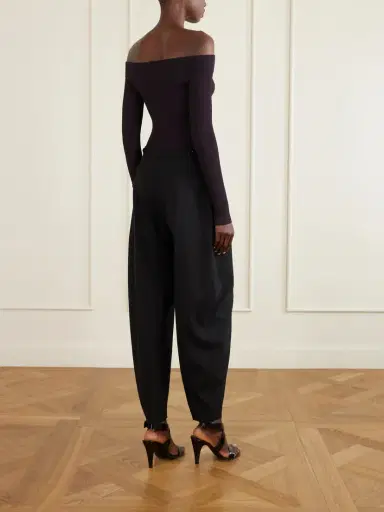 Alaïa Pleated Wool-blend Gabardine Tapered Pants | Thumbnail 3 Alaïa Pleated Wool-blend Gabardine Tapered Pants | Thumbnail 3