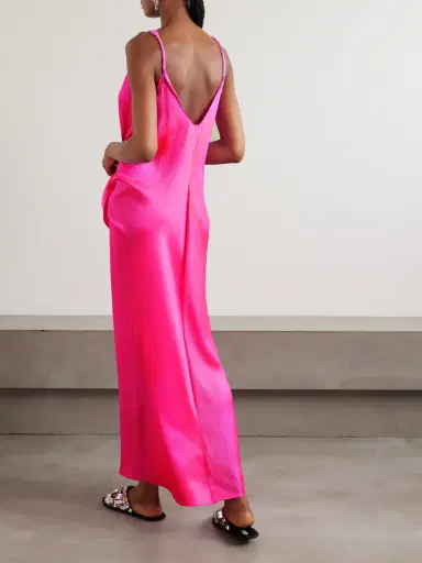 JW Anderson Tie-detailed Crinkled-silk Maxi Dress | Thumbnail 3 JW Anderson Tie-detailed Crinkled-silk Maxi Dress | Thumbnail 3
