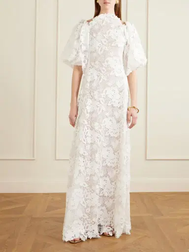 Oscar de la Renta Off-the-shoulder Embroidered Lace Gown | Thumbnail 2 Oscar de la Renta Off-the-shoulder Embroidered Lace Gown | Thumbnail 2