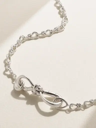 Marla Aaron True Lover's Knot Sterling Silver Necklace | Thumbnail 1 Marla Aaron True Lover's Knot Sterling Silver Necklace | Thumbnail 1