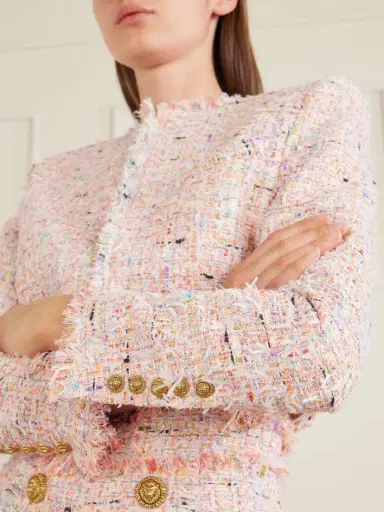 Balmain Tweed Cropped Jacket | Thumbnail 4 Balmain Tweed Cropped Jacket | Thumbnail 4
