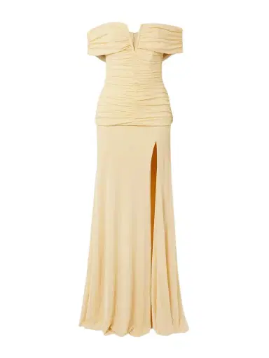 Rebecca Vallance Zaley Off-the-shoulder Ruched Jersey Gown | Thumbnail 1 Rebecca Vallance Zaley Off-the-shoulder Ruched Jersey Gown | Thumbnail 1