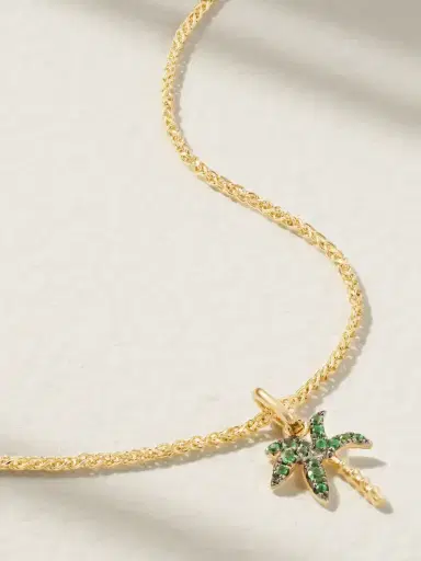 Yvonne Léon 18-karat Gold Tsavorite Necklace | Thumbnail 1 Yvonne Léon 18-karat Gold Tsavorite Necklace | Thumbnail 1
