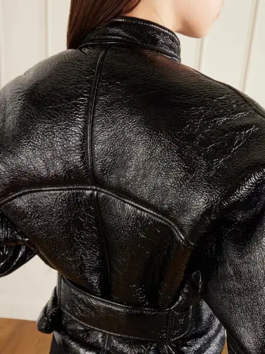 Alaïa Cropped Shearling Bomber Jacket | Thumbnail 4 Alaïa Cropped Shearling Bomber Jacket | Thumbnail 4