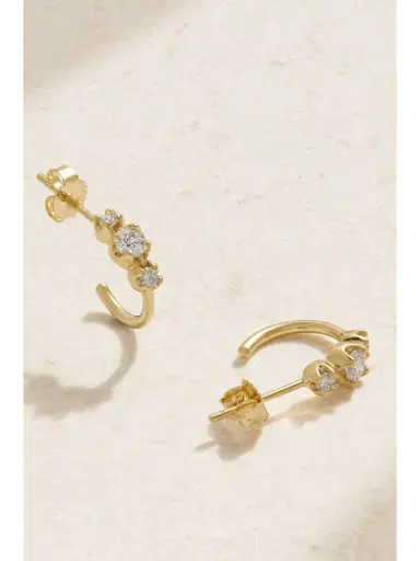 Jennifer Meyer 18-karat Gold Diamond Earrings | Thumbnail 3 Jennifer Meyer 18-karat Gold Diamond Earrings | Thumbnail 3