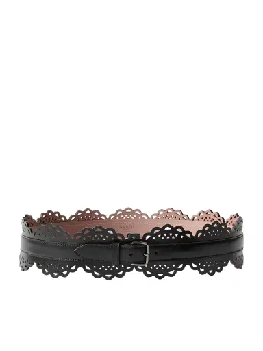 Alaïa Laser-cut Leather Belt | Thumbnail 1 Alaïa Laser-cut Leather Belt | Thumbnail 1
