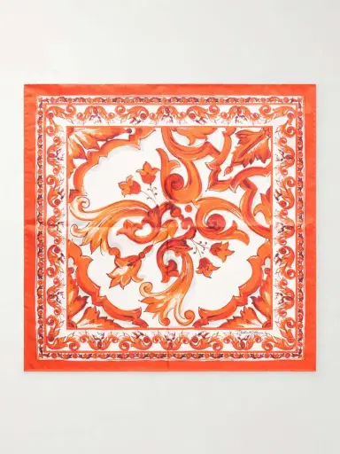 Dolce & Gabbana Printed Silk-twill Foulard | Thumbnail 5 Dolce & Gabbana Printed Silk-twill Foulard | Thumbnail 5