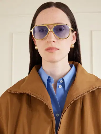 Jacques Marie Mage + Lou Lou De La Falaise Louise Aviator-style Titanium Sunglasses | Thumbnail 2 Jacques Marie Mage + Lou Lou De La Falaise Louise Aviator-style Titanium Sunglasses | Thumbnail 2