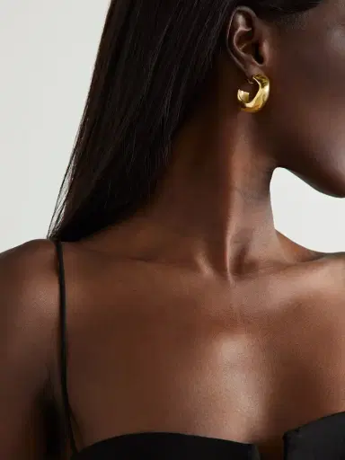 AGMES Celia Medium Gold-plated Hoop Earrings | Thumbnail 2 AGMES Celia Medium Gold-plated Hoop Earrings | Thumbnail 2