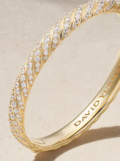 David Yurman Sculpted Cable 18-karat Gold Diamond Bracelet | Thumbnail 4 David Yurman Sculpted Cable 18-karat Gold Diamond Bracelet | Thumbnail 4