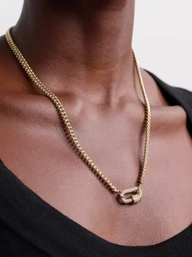 Marla Aaron Allstone Chubby Babylock 14-karat Gold Diamond Pendant | Thumbnail 2 Marla Aaron Allstone Chubby Babylock 14-karat Gold Diamond Pendant | Thumbnail 2