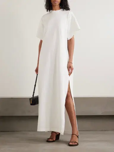 RÙADH Braun Embroidered Organic Cotton-jersey Maxi Dress | Thumbnail 2 RÙADH Braun Embroidered Organic Cotton-jersey Maxi Dress | Thumbnail 2