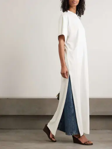 RÙADH Braun Embroidered Organic Cotton-jersey Maxi Dress | Thumbnail 4 RÙADH Braun Embroidered Organic Cotton-jersey Maxi Dress | Thumbnail 4