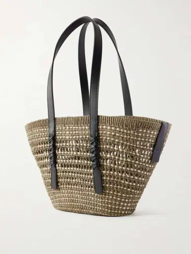 Loewe + Paula's Ibiza Braid Medium Leather-trimmed Raffia Tote | Thumbnail 4 Loewe + Paula's Ibiza Braid Medium Leather-trimmed Raffia Tote | Thumbnail 4