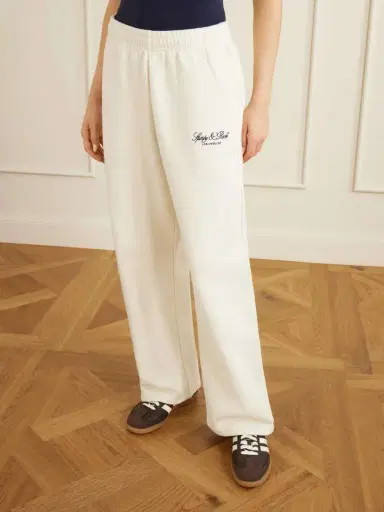 Sporty & Rich Vendome La Embroidered Cotton-fleece Track Pants | Thumbnail 3 Sporty & Rich Vendome La Embroidered Cotton-fleece Track Pants | Thumbnail 3