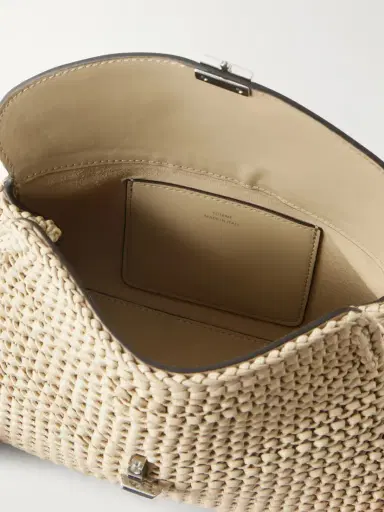 TOTEME T-lock Woven Leather Clutch | Thumbnail 6 TOTEME T-lock Woven Leather Clutch | Thumbnail 6