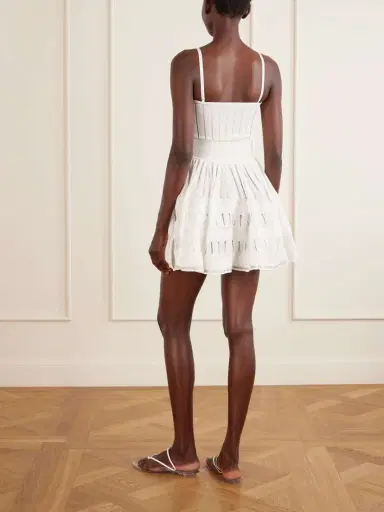 Alaïa Tiered Pointelle-knit Mini Dress | Thumbnail 3 Alaïa Tiered Pointelle-knit Mini Dress | Thumbnail 3