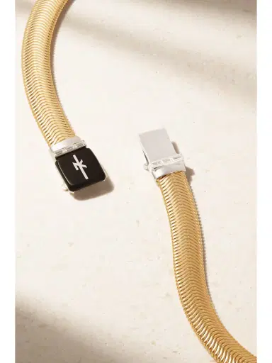 Nikos Koulis Feelings 18-karat White And Yellow Gold, Diamond And Enamel Necklace | Thumbnail 3 Nikos Koulis Feelings 18-karat White And Yellow Gold, Diamond And Enamel Necklace | Thumbnail 3