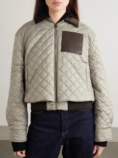 Loewe Corduroy- And Leather-trimmed Quilted Shell Jacket | Thumbnail 3 Loewe Corduroy- And Leather-trimmed Quilted Shell Jacket | Thumbnail 3